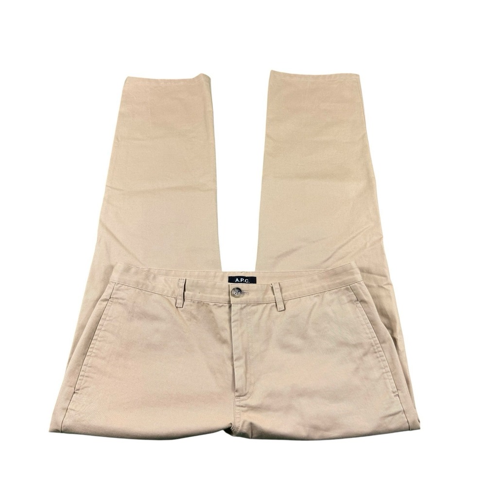A.P.C‎ Light Brown Cotton Canvas Flat Front Utility Pant Size 33X28 Mint